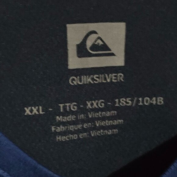 Quiksilver Waterman Collection Performance LS Crewneck - Blue - Sz XXL* - Picture 3 of 4